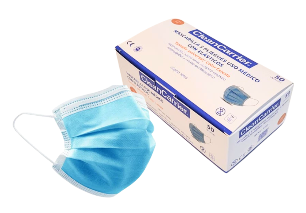 Mascarillas 3 pliegues - Clean Carrier