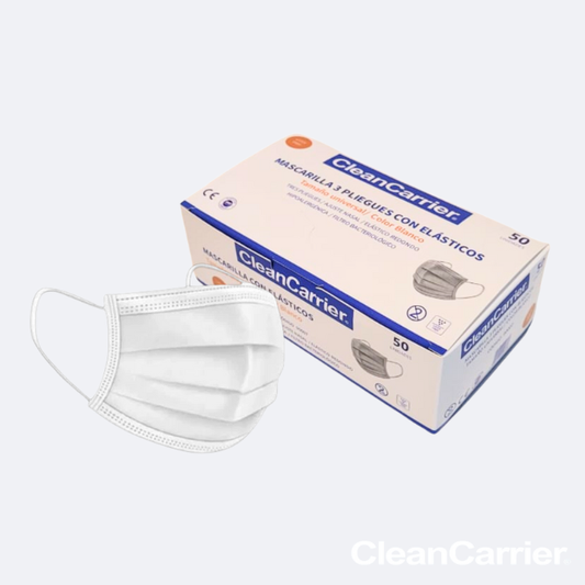 Mascarillas 3 pliegues con elástico
