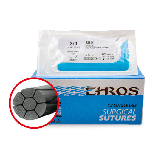 Sutura Dental Seda Negra