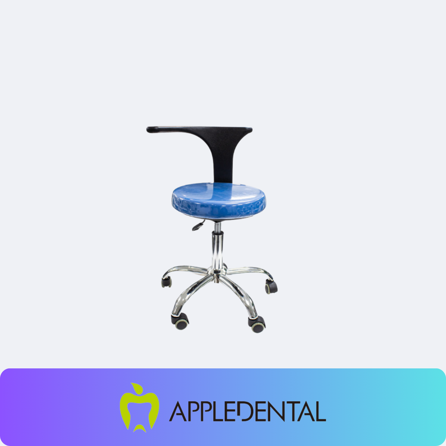 Taburete con Apoya Brazos y Base Metálica