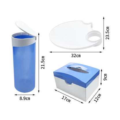 Set Bandeja auxiliar Ovalada + Dispensador vasos + Dispensador servilletas