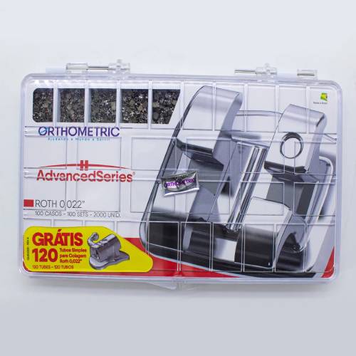 Kit 100 Casos Brackets + 120 Tubos Advanced Series - Orthometric
