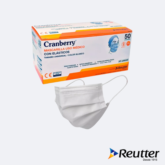 Mascarillas 3 pliegues Cranberry